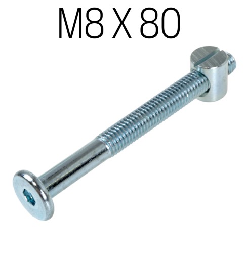 Skrutka T-skrutka M8x80 valčeková matica