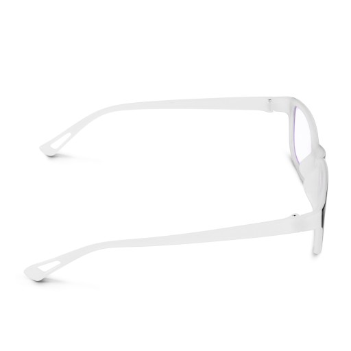 Klasické unisex okuliare DELI, modrý kontrolný filter, biele