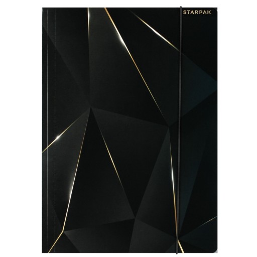 BLACK FOLDER s gumičkou papier A4 STARPAK JEDNOTLIVÝ priečinok na dokumenty