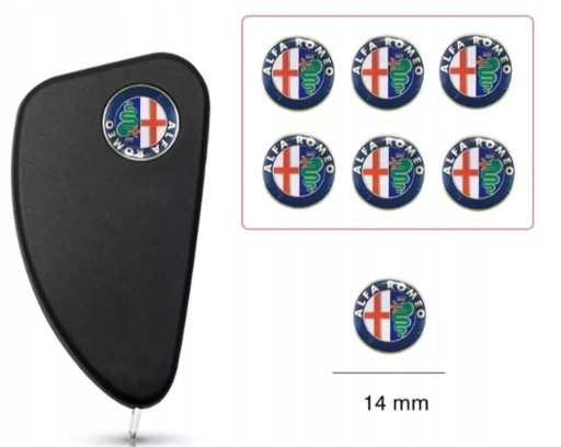 LOGO HLINÍK Emblém kľúč Alfa Romeo Pilot 14mm