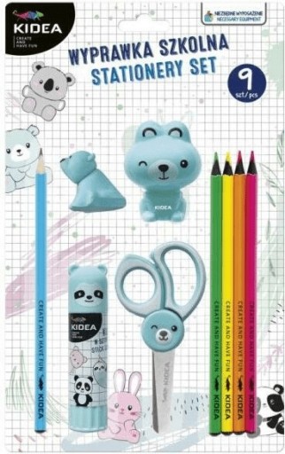 KIDEA SCHOOL LAYET 9 EL SET BEAR MINT 91911