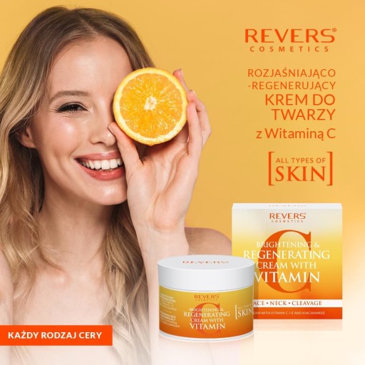 Regeneračný krém na tvár proti zafarbeniu s vitamínom C Revers