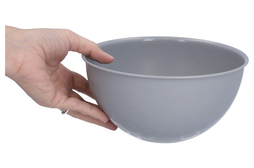1,5l okrúhla miska plastová, šedá Ø19 cm, na šalát, univerzálna KUCHYŇA