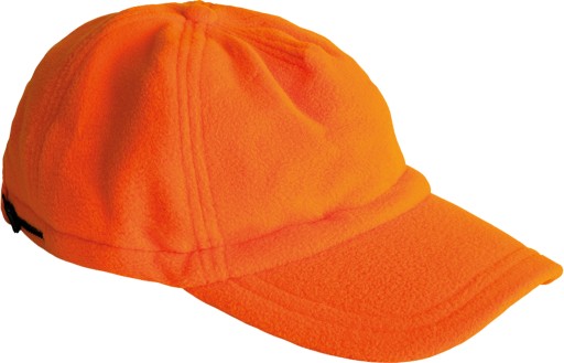 Fleecová zimná čiapka, šilt, oranžová