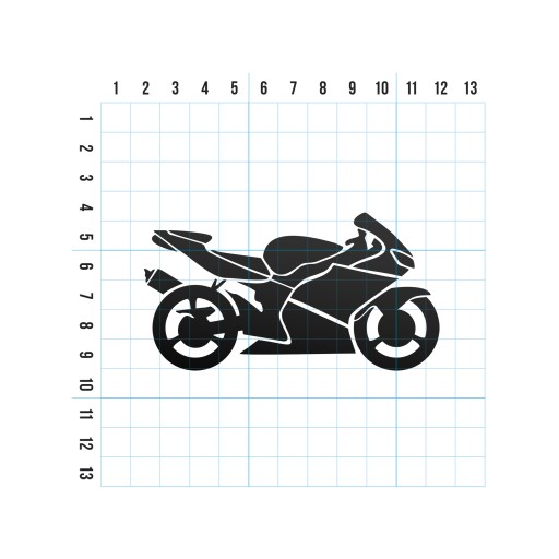 ČIERNA NÁLEPKA NA MOTOCYKLU MOTORKA NA AUTO