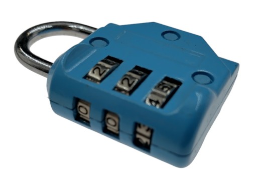 Stredný kombinovaný visiaci zámok s 3 pin kódom - rôzne farby