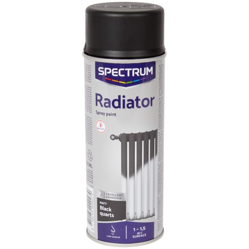 Spectrum Farba v spreji na radiátory, matná čierna, 400ml