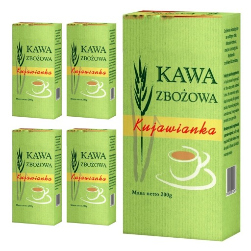Kujawianka Cereálna káva bez kofeínu, natural, tradičná Delecta 5x200g