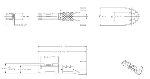Konektor 12176636 0,8-1,0 mm² /10ks/