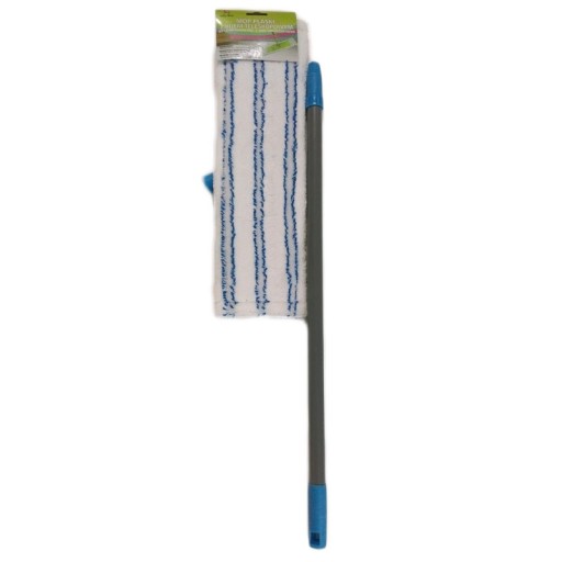 Mikrovláknový plochý mop + teleskopická tyč 120cm SET: vložka, doska, tyč