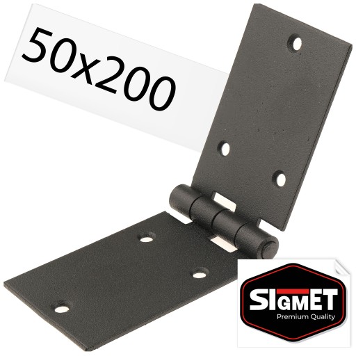 NÁBYTOKOVÝ pánt 50x200 mm ČIERNA konštrukcia, zlomený