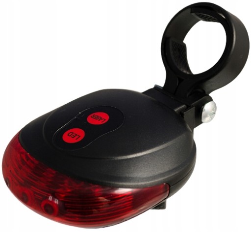 ZADNÉ SVETLO NA BICYKEL 5 LED ZADNÉ S LASEROM 5 REŽIMOV