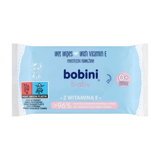 BOBINI BABY VLHČENÉ UBÚRKY PRE DETI (60) VITAMÍN E