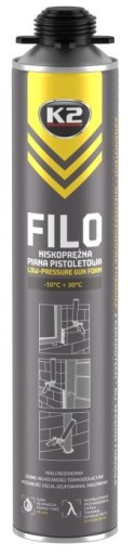 K2 FILO PENA NA MONTÁŽ NA PISTOLE Viacsezónna Nízkotlaková 750ml
