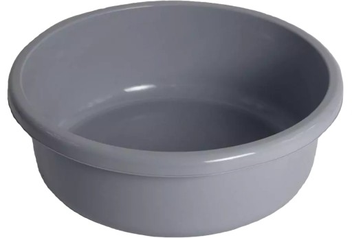Plastová misa 6,2l 31cm. sivá STRIEBORNÁ okrúhla hlboký CERTIFIKÁT PEKNÁ
