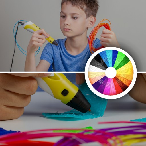 3D NÁPLNE DO PERÁ 3D PLA FILAMENT 20 farieb, každá 5 metrov, 100 M