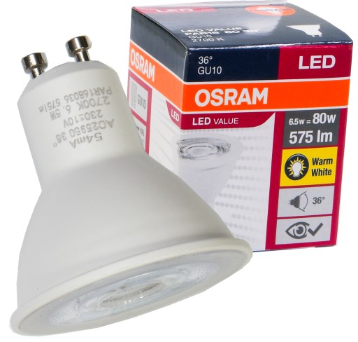 OSRAM Halogénová LED žiarovka 6,9W 80W GU10 36s 2700K