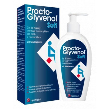 Procto-Glyvenol Soft gél na intímnu hygienu pre ľudí s hemoroidmi, 180 ml