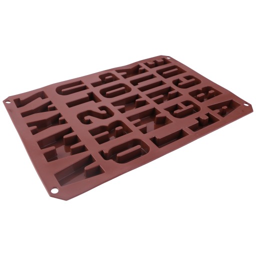 SILIKÓNOVÁ MOLKA NA ČOKOLÁDY PÍSMENA ABECEDY 5CM / 33CM