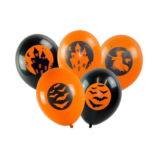 Strašidelné halloweenske balóny - 10 kusov