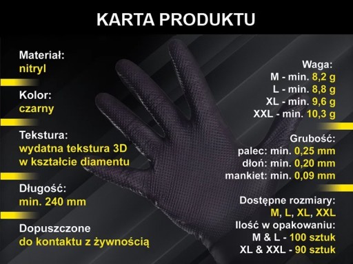 Profesionálne nitrilové rukavice GRIP L 20 ks