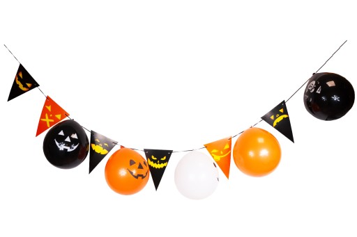 HALLOWEENSKÉ VENCICE S BALÓNMI VEĽKÁ DEKORÁCIA