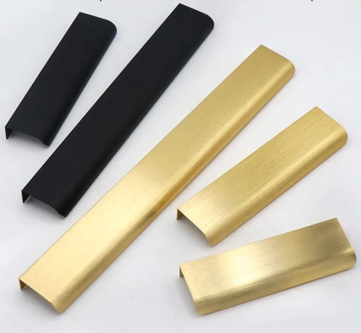 Nábytková hrana madlo ZLATÉ zábradlie 128mm gombík