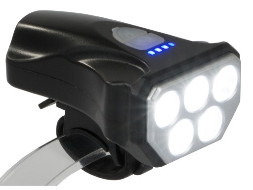 CYKLISTICKÁ LAMPA PREDNÁ 5 LED USB NA BICYKEL