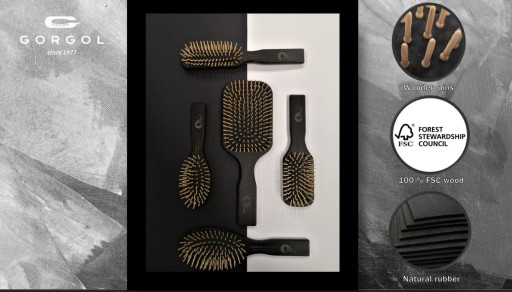 GORGOL Veľký hrebeň s vidličkou na balayage styling vlasov, paletová doska