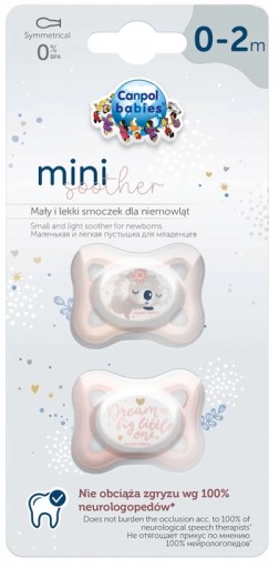 CANPOL SET SYMETRICKÝCH MINI cumľov 0-2m