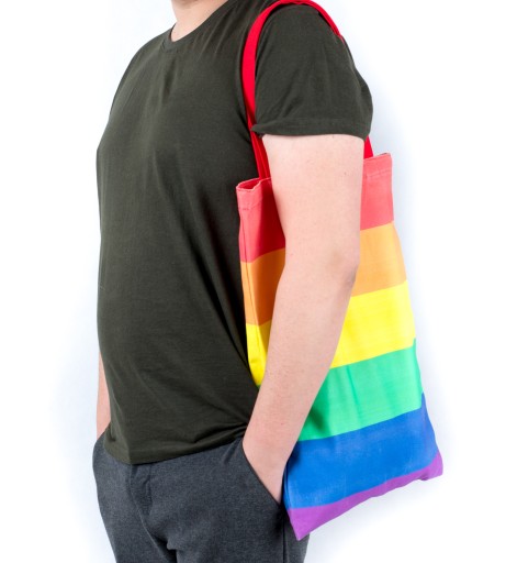 BAVLNA Dúhová PRIDE LGBT XXL TAŠKA Shopper