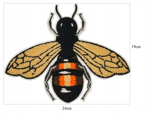 INSECT nášivka BEE aplikácia 19x24