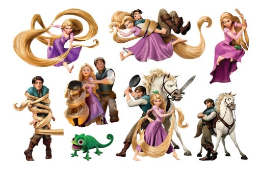 UMÝVAJÚCE DOČASNÉ TETOVANIE RAPUNZEL PRE DETI