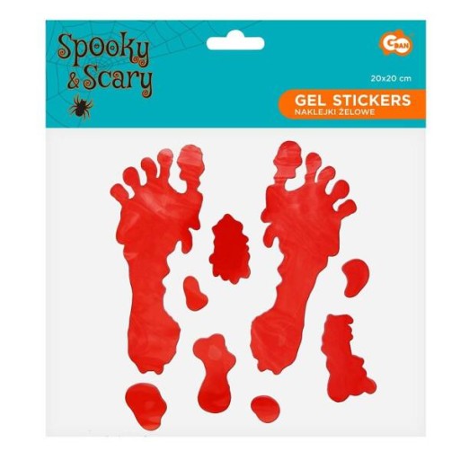 HALLOWEENSKÉ OZDOBY KRVA NOHA KRVA ČERVENÁ