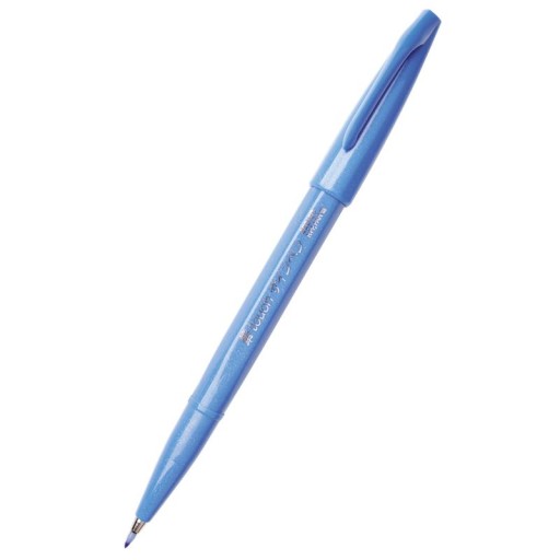 BRUSH Pentel Sign Pen SES15 BLUE popisovacie pero