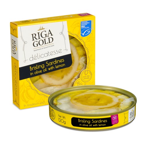 SARDINKA V OLIVOVOM OLEJI S CITRÓNOM 120G