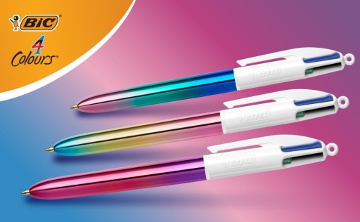 Automatické guľôčkové pero. 4-farebný BIC 4Colors Gradient
