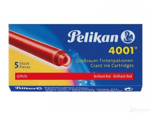 PELIKAN DLHÉ NÁPLŇKY ČERVENÉ PERO