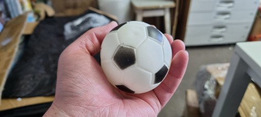 Gumená futbalová lopta pre psov, mačky, fretky, 7 cm, pískacia