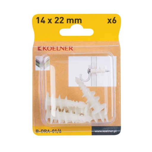 DRA01 hmoždinka do sadrokartónu, 6 ks