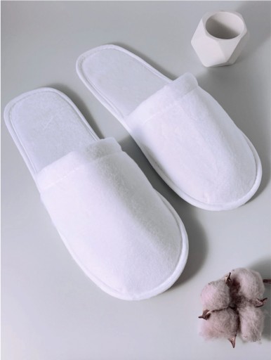 PAPUČKY DOMÁCE PAPUČKY PRE HOTELOVÝCH HOSTÍ, ZAHRNUTÉ, 29 cm, BIELE - 1 PÁR