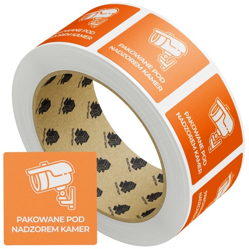 Nálepkové štítky balené s kamerami 55x55mm 1000ks, samolepiace