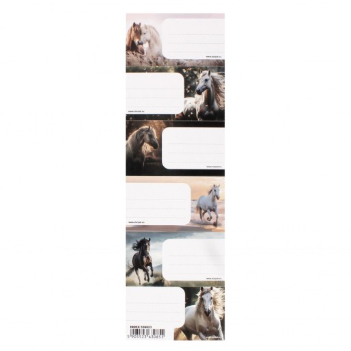 Nálepky nálepky na zošity STARPAK kone kone HORSES mix 6 kusov (536023)