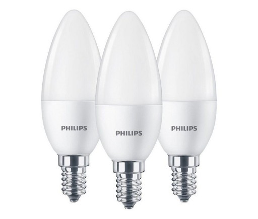 3x E14 Philips LED žiarovka 5W = 40W / 470 lumenov / teplá farba 2700K