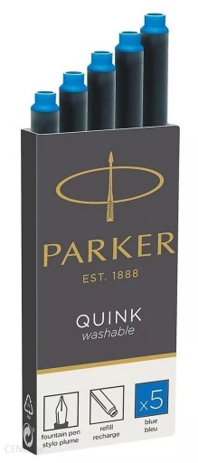 NÁPLŇKY PARKER PER DLHÉ MODRÁ 5 KS