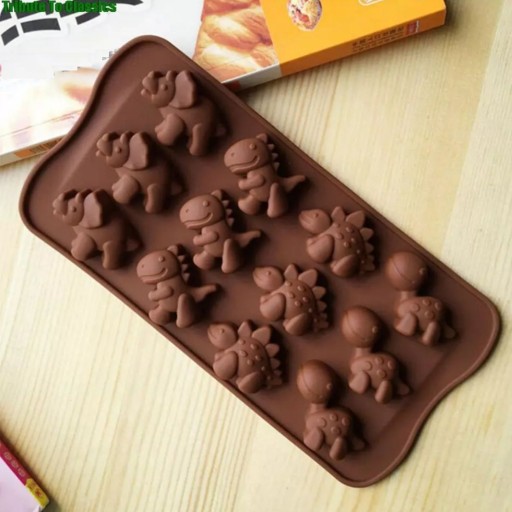 SILIKÓNOVÁ FORMA DINOSAURY ČOKOLÁDY PRRALINES ŽELÉ ŽELÉ 1035
