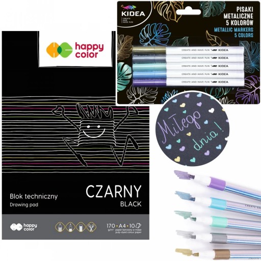 TECHNICKÝ BLOK A4 170g 10k Happy Color ČIERNA