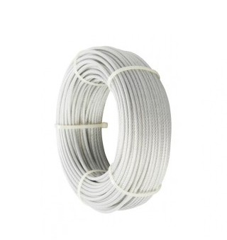 Lano, oceľové lano z PVC, priemer 5 mm