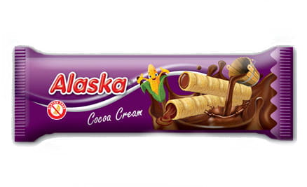 ALASKA Kukuričné rolky s kakaovým krémom 1 ks