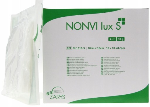 Sterilné obklady z netkanej textílie ZARYS Nonvi Lux S 10 cm x 10 cm 100 ks.